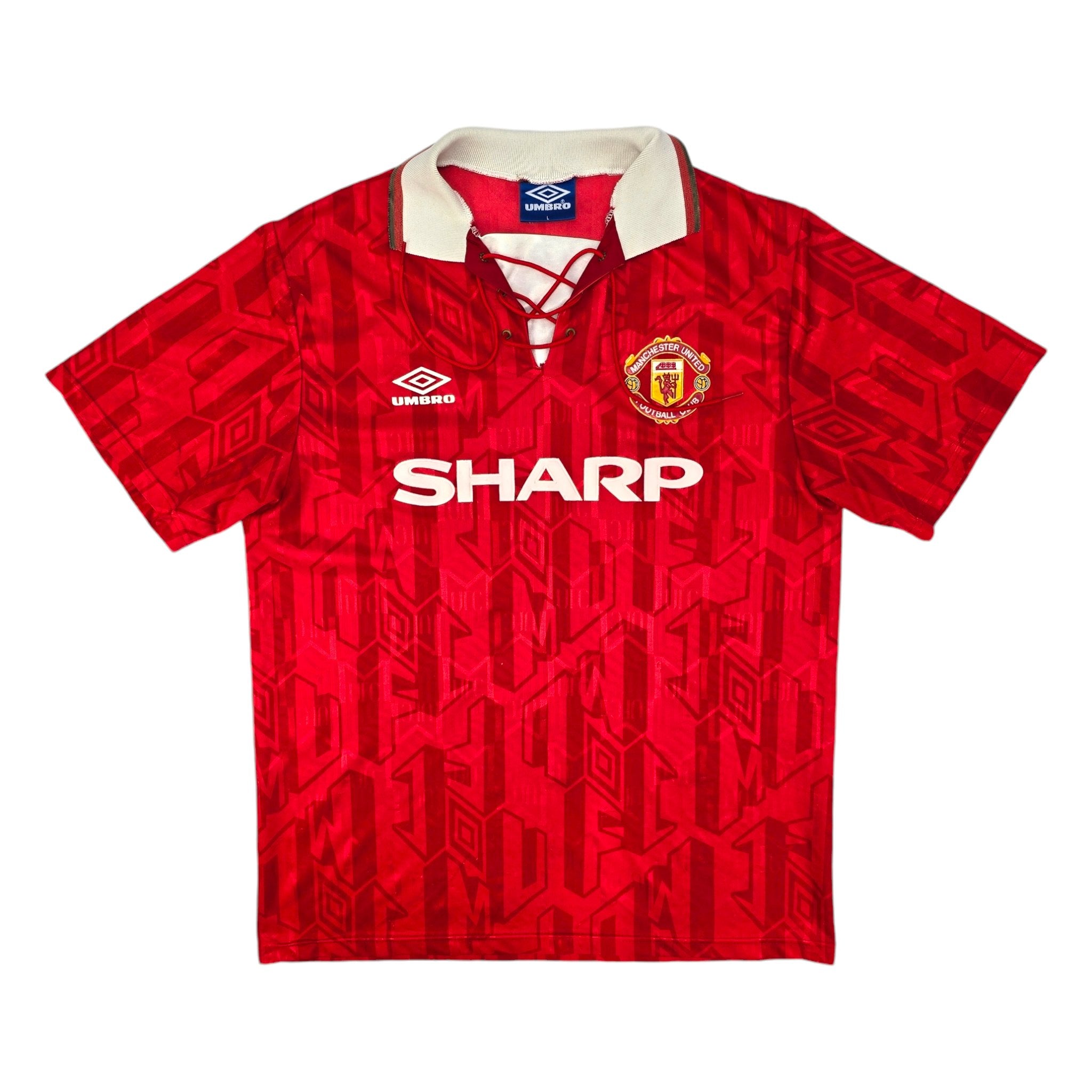 1992 94 Manchester United Home Football Shirt L Umbro Football Finery