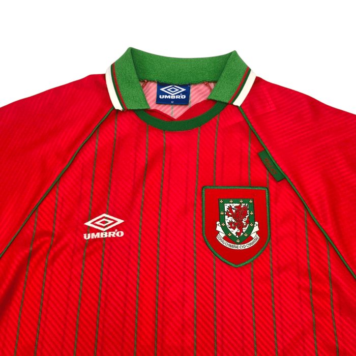 1994/96 Wales Home Football Shirt (M) Umbro - Football Finery - FF300035