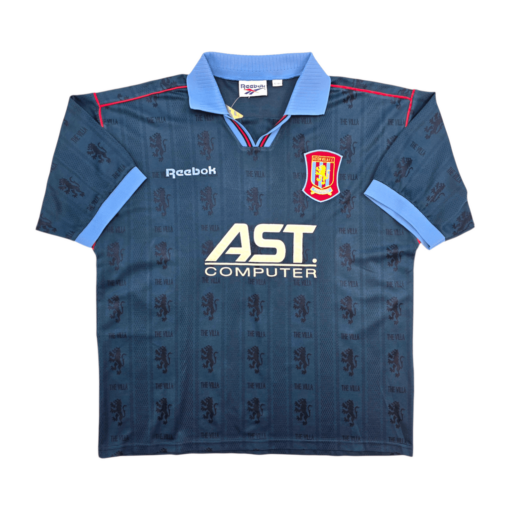 Reebok AST COMPUTER ヴィラ シャツ YORKE 10 1995/97 Aston Villa Away Football Shirt (L) Reebok #10 Yorke