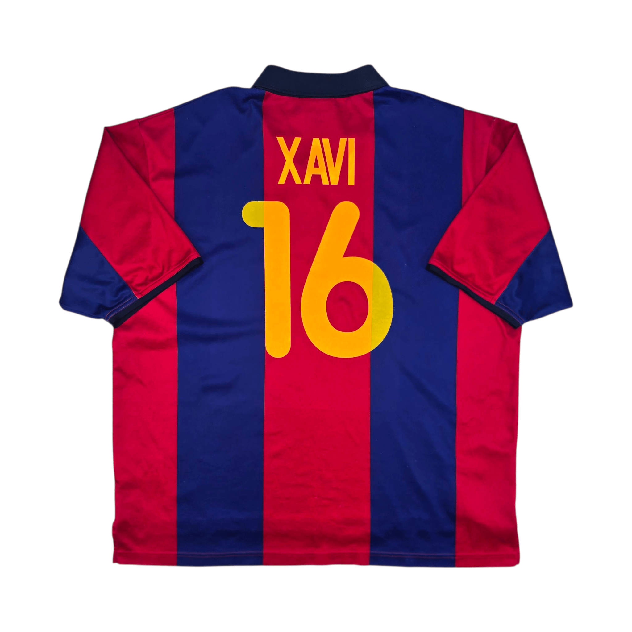 2000/01 Barcelona Home Football Shirt (XL) Nike #16 Xavi (Basic