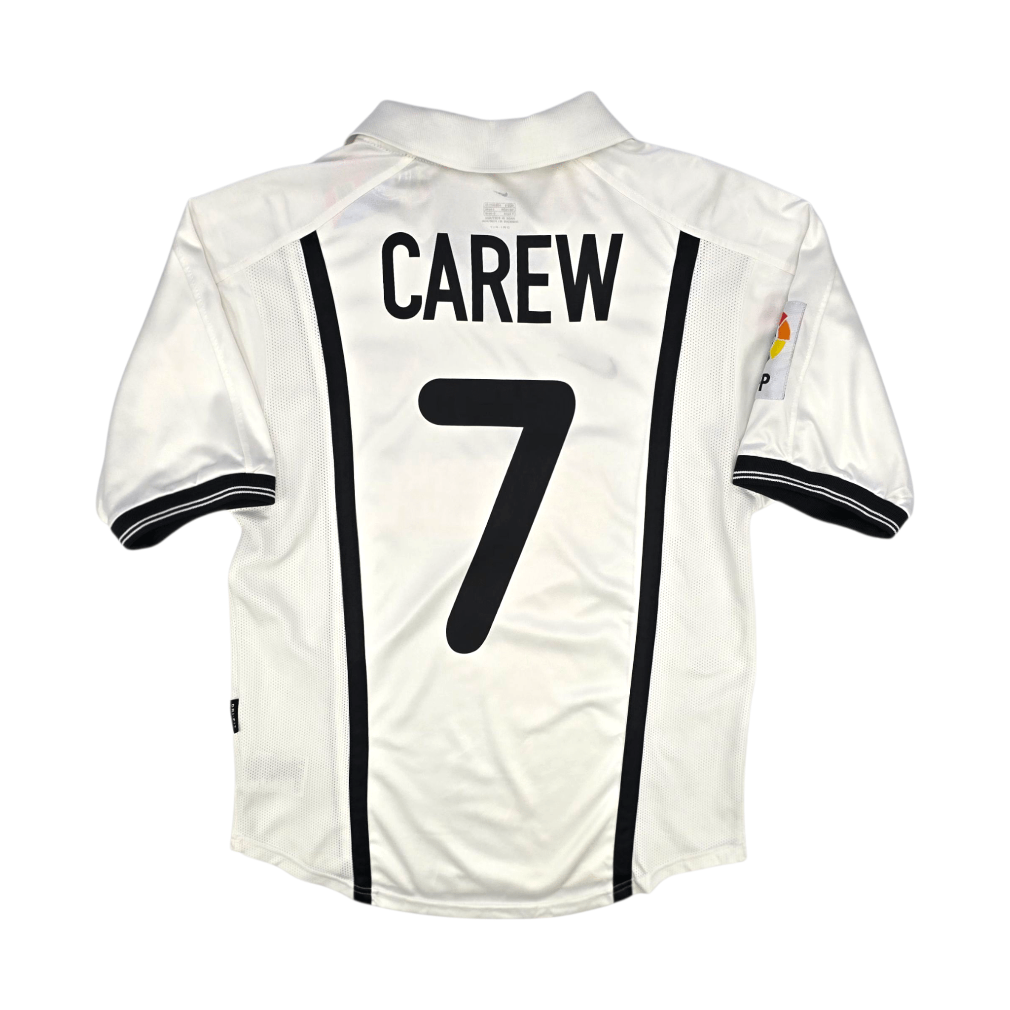 2000/01 Valencia Home Football Shirt (S) Nike #7 Carew – Football