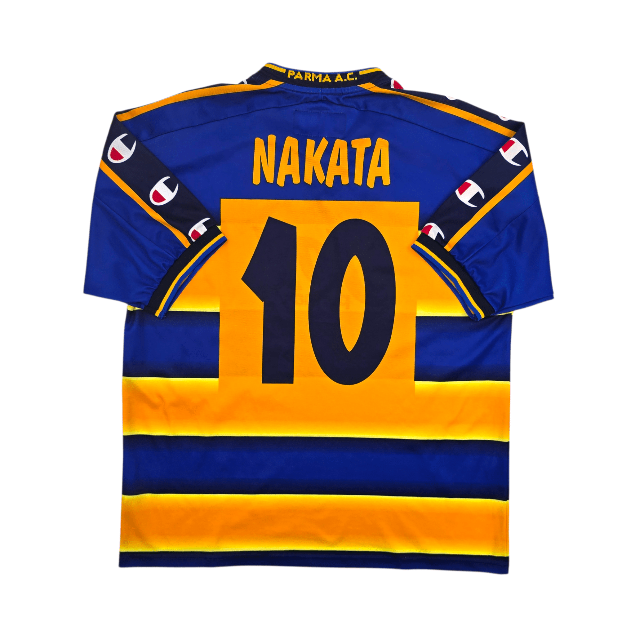 ［激レア］01-02 Parma A.C. NAKATA 10 サッカーシャツ 2001/02 Parma Home Football Shirt (S) Champion #10 Nakata