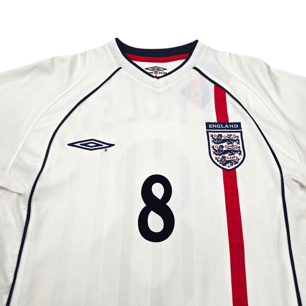 2001/03 England Home Football Shirt (S) Umbro #8 Scholes