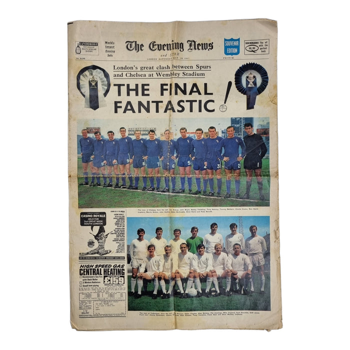 1967 Evening News & Star (Souvenir Edition) Tottenham v Chelsea - Football Finery - FF202951