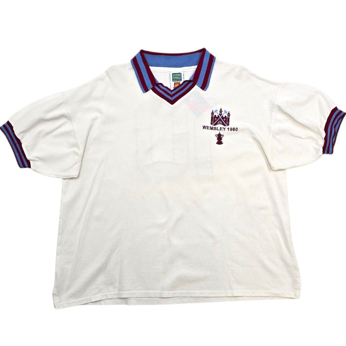 1979/80 West Ham United Away Football Shirt (XL) Score Draw 10 (Brooking) FA Cup - Football Finery - FF302995