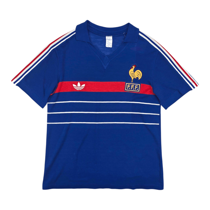 1984/86 France Home Football Shirt (M) Adidas - Football Finery - FF300102