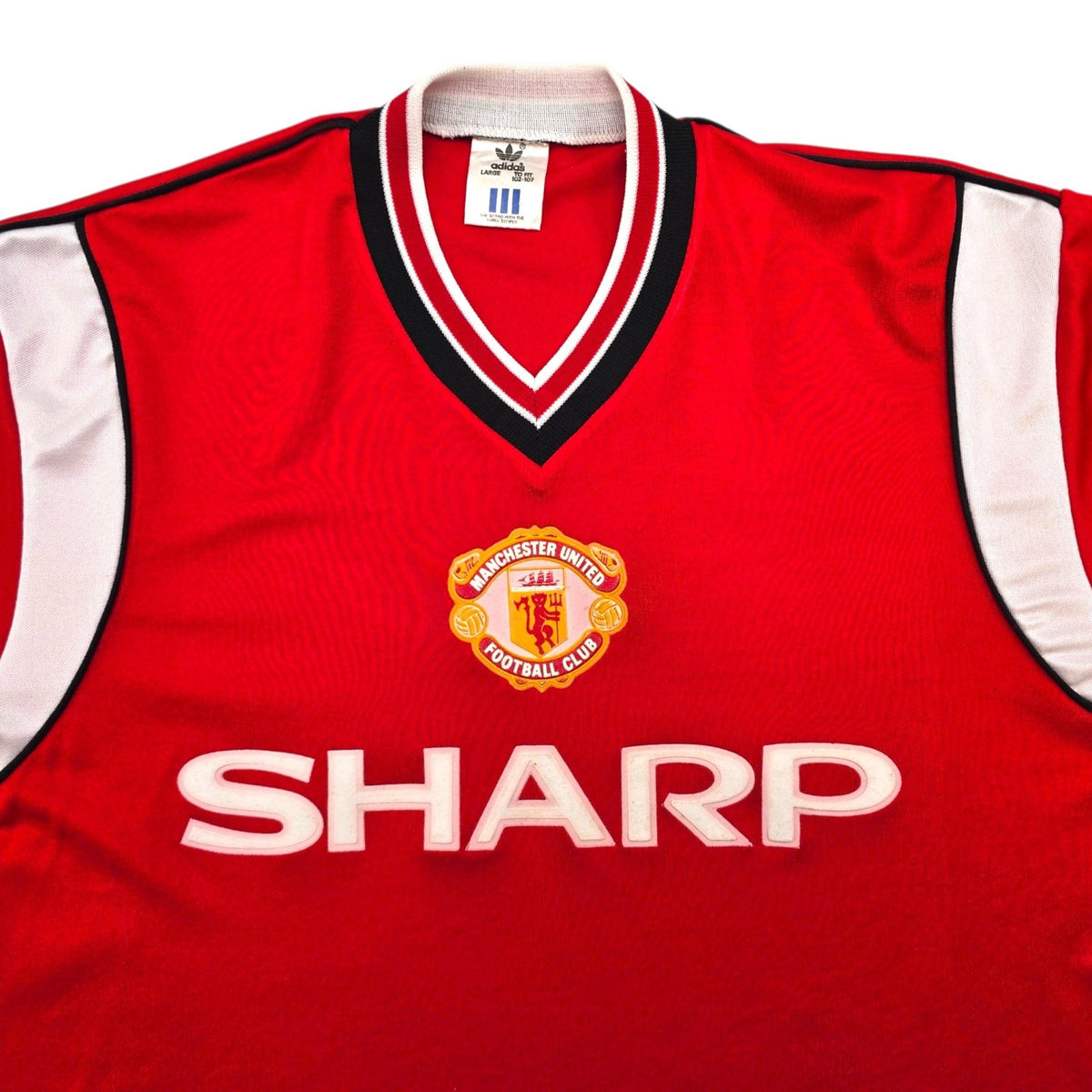 1984/86 Manchester United Home Football Shirt (L) Adidas - Football Finery - FF308113