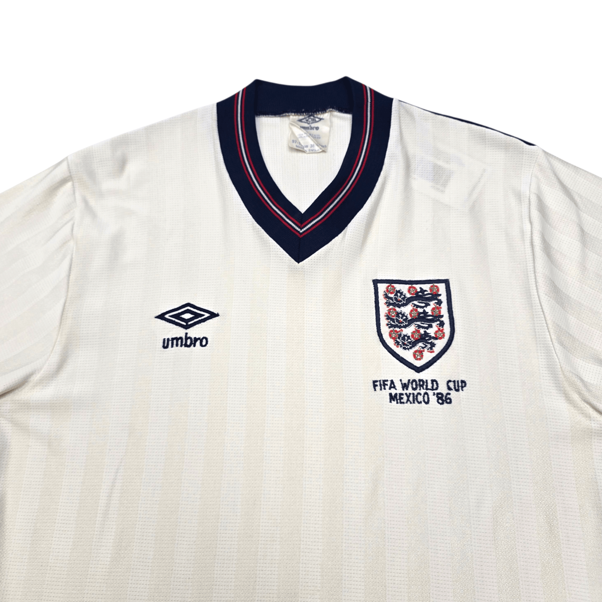 1984/87 England Home Football Shirt (M) Umbro | FIFA World Cup 1986 - Football Finery - FF305389