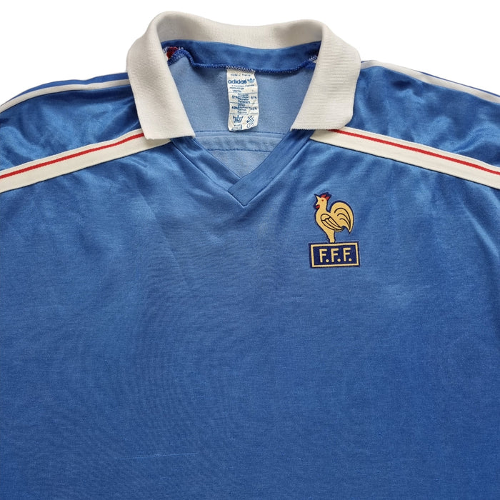 1985/90 France Home Football Shirt (S) Adidas - Football Finery - FF202703