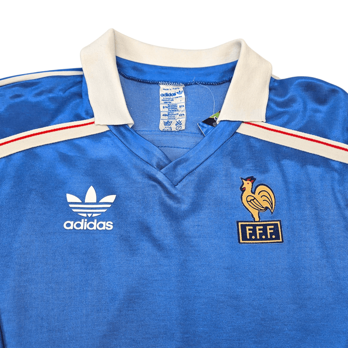 1985/90 France Home Football Shirt (S) Adidas - Football Finery - FF202703
