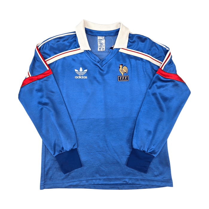 1985/90 France Home Football Shirt (S) Adidas - Football Finery - FF202703