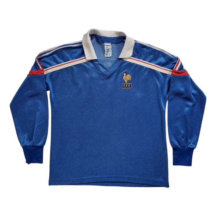 1985/90 France Home Football Shirt (S) Adidas - Football Finery - FF202703