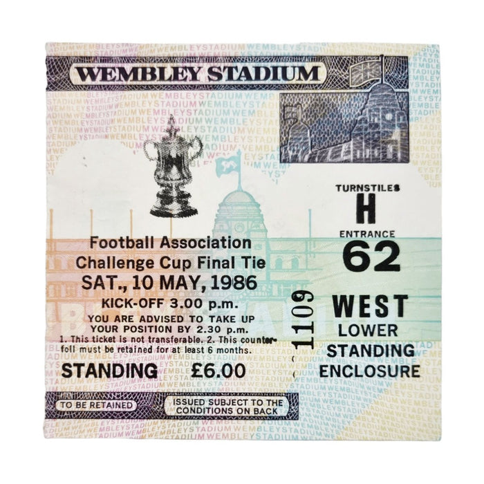 1986 FA Cup Final Liverpool vs Everton Ticket - Football Finery - FF202948
