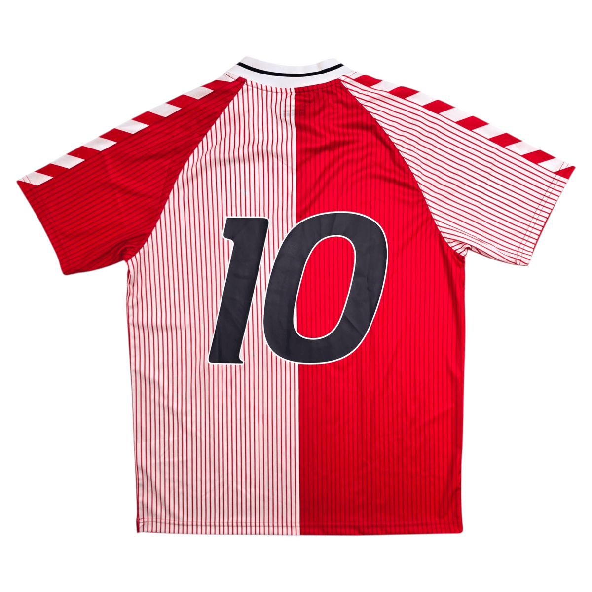 1986/87 Denmark Home Football Shirt (XL) Hummel 10 (Elkjaer) Re - Issue - Football Finery - FF302255