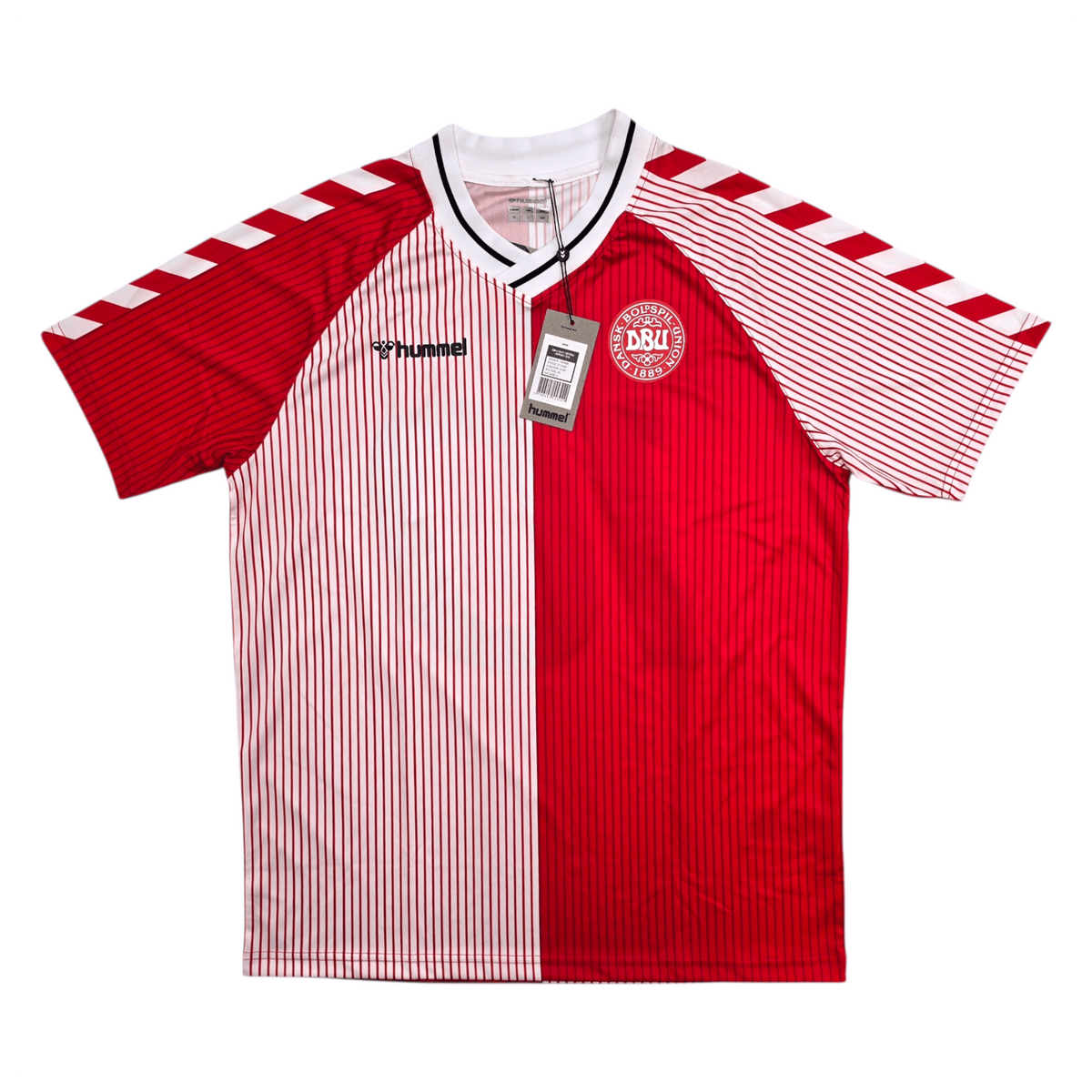 1986/87 Denmark Home Football Shirt (XL) Hummel 10 (Elkjaer) Re - Issue - Football Finery - FF302255