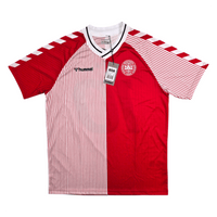 1986/87 Denmark Home Football Shirt (XL) Hummel 10 (Elkjaer) Re - Issue - Football Finery - FF302255