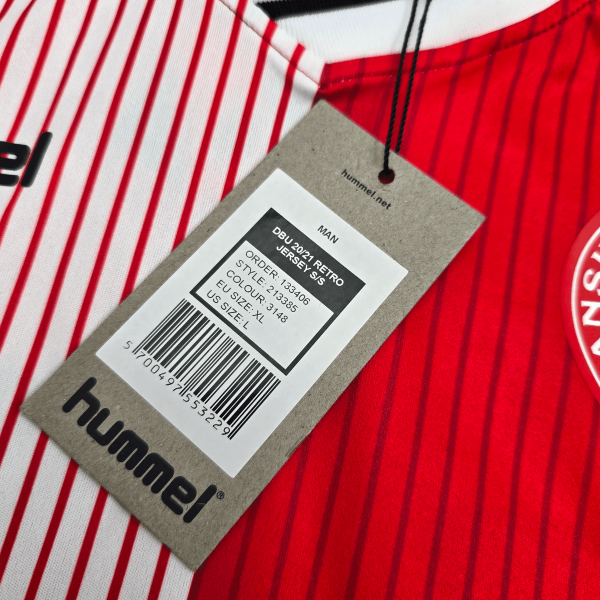 1986/87 Denmark Home Football Shirt (XL) Hummel 10 (Elkjaer) Re - Issue - Football Finery - FF302255