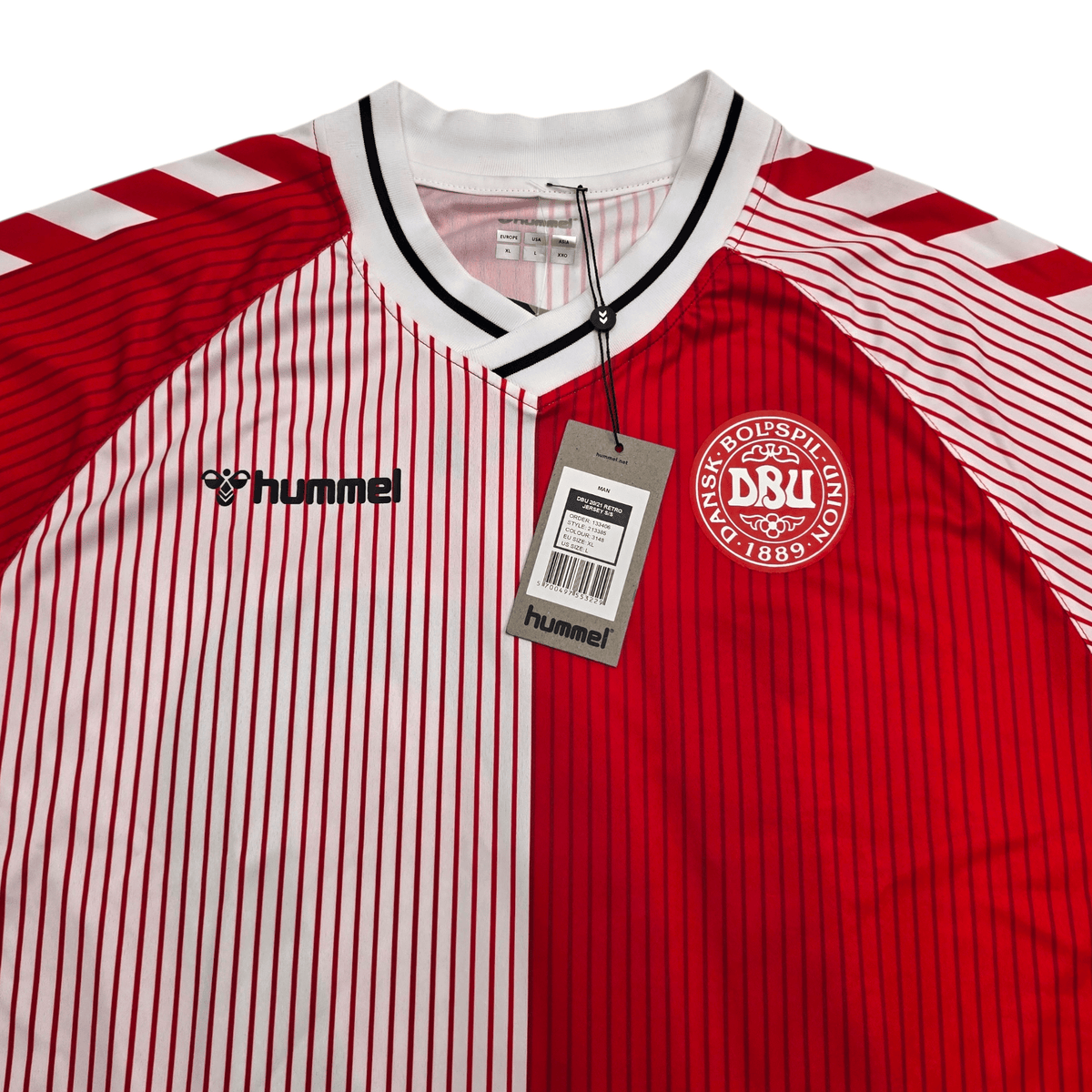 1986/87 Denmark Home Football Shirt (XL) Hummel 10 (Elkjaer) Re - Issue - Football Finery - FF302255