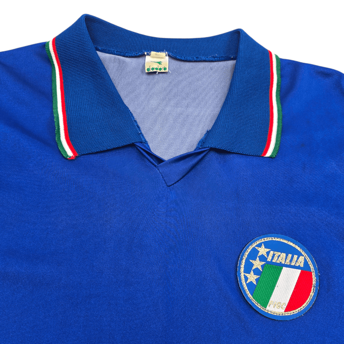 Maillot Diadora Italie Vintage Coupe du Monde EM Football Homme L Bleu Maillot Diadora Italie Vintage Coupe du Monde EM Football Homme L Bleu