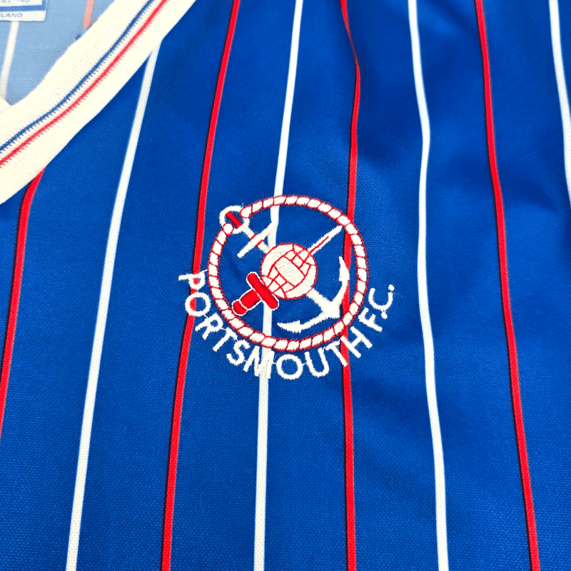 1987/89 Portsmouth Home Football Shirt (M) Admiral - Football Finery - FF301319