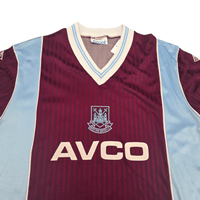 1987/89 West Ham United Home Football Shirt (L) Scoreline - Football Finery - FF303001