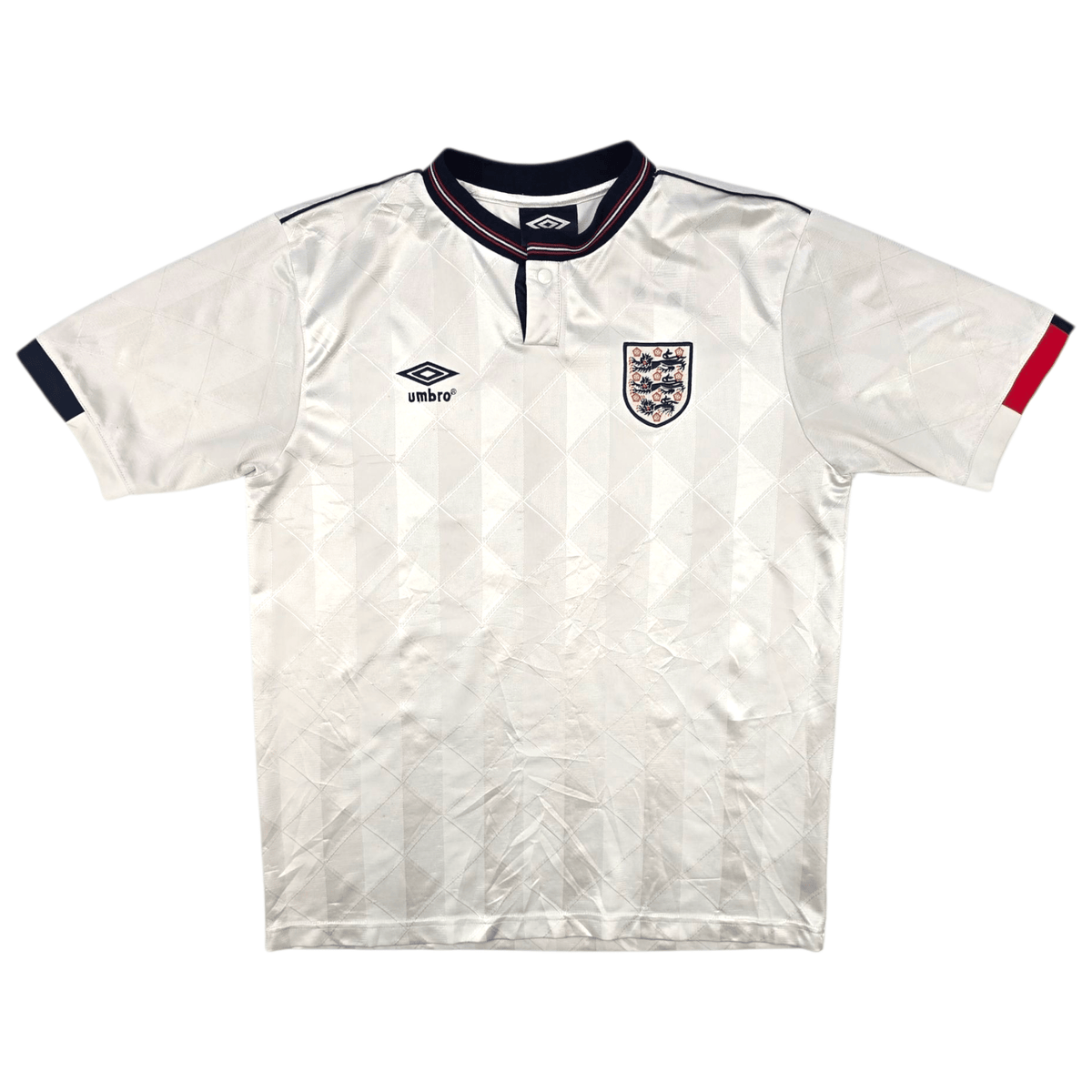 1987/90 England Home Football Shirt (L) Umbro (Re - Issue) - Football Finery - FF300642