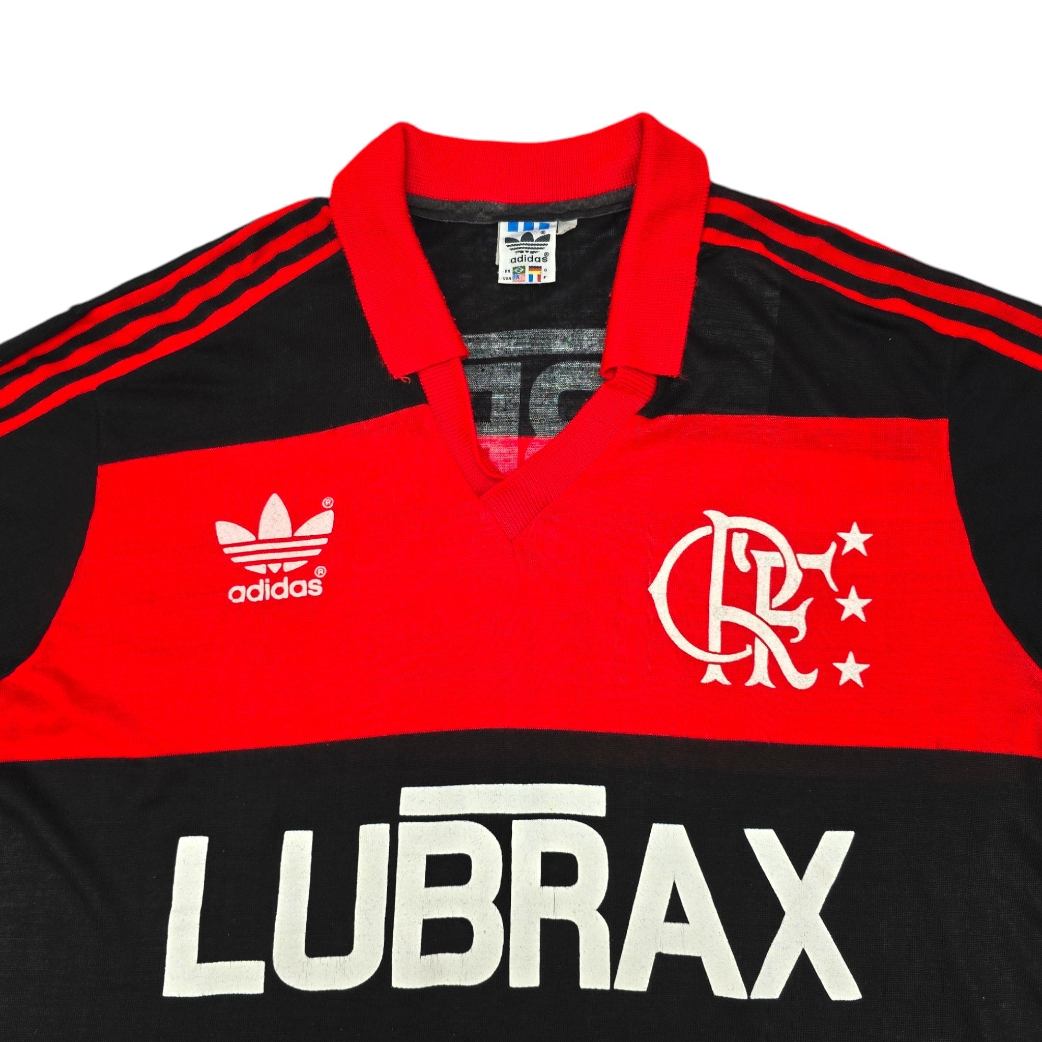1987 90 Flamengo Home Football Shirt L Adidas 10 Zico – Football