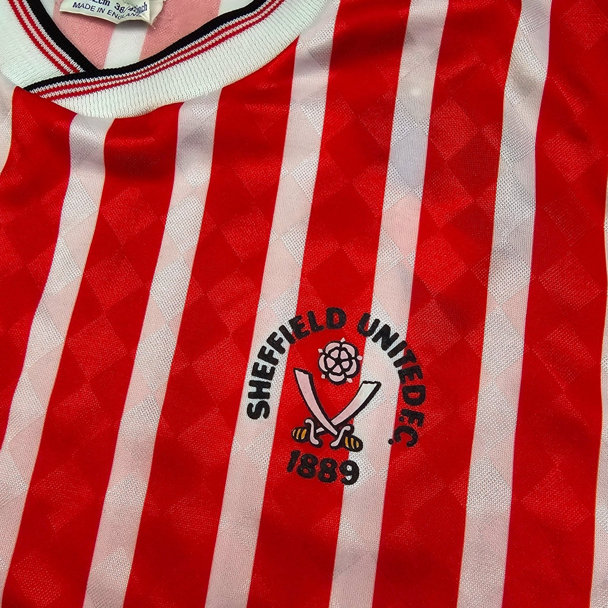 Maillot Vintage Sheffield United 1990-1991 – Umbro – Taille L – Domicile