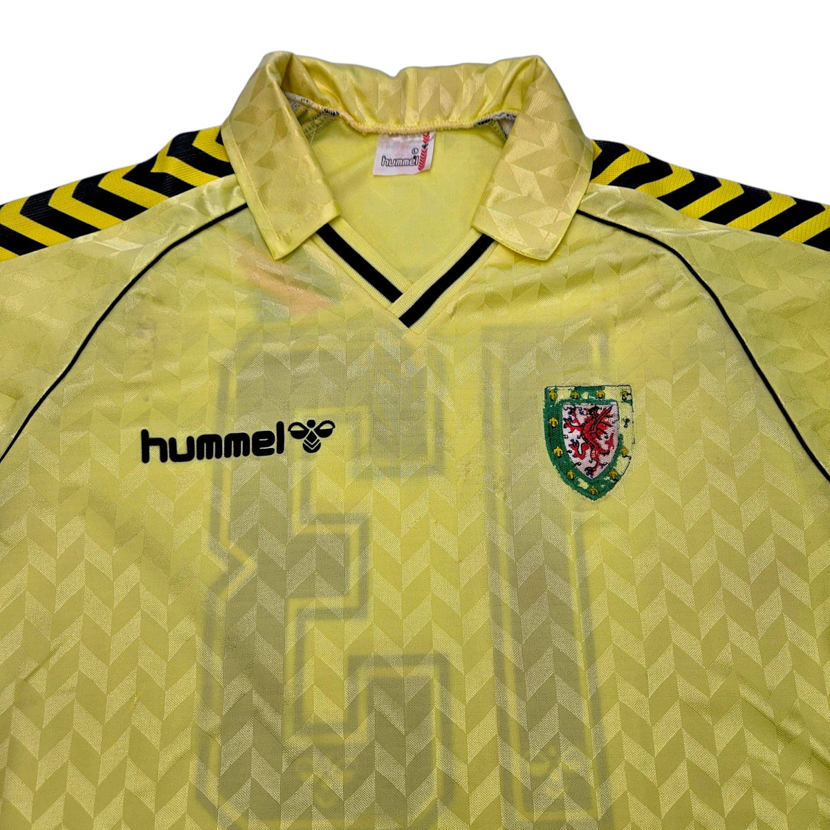 1987/90 Wales Away Football Shirt (L) Hummel #13 (Match Issue) - Football Finery - FF203953