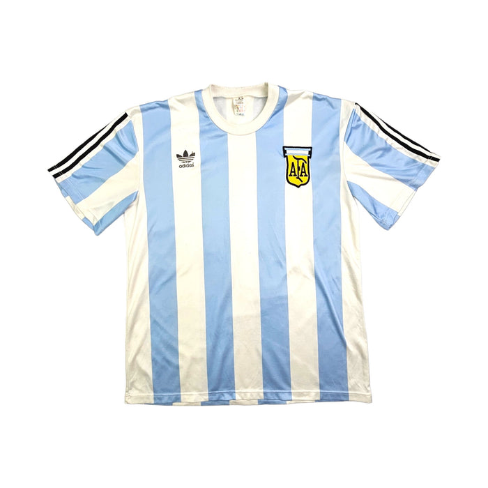 1988/89 Argentina Home Football Shirt (L) Adidas # 10 (Maradona) - Football Finery - FF202691