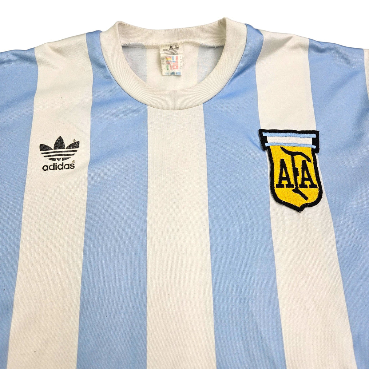 1988/89 Argentina Home Football Shirt (L) Adidas # 10 (Maradona) - Football Finery - FF202691