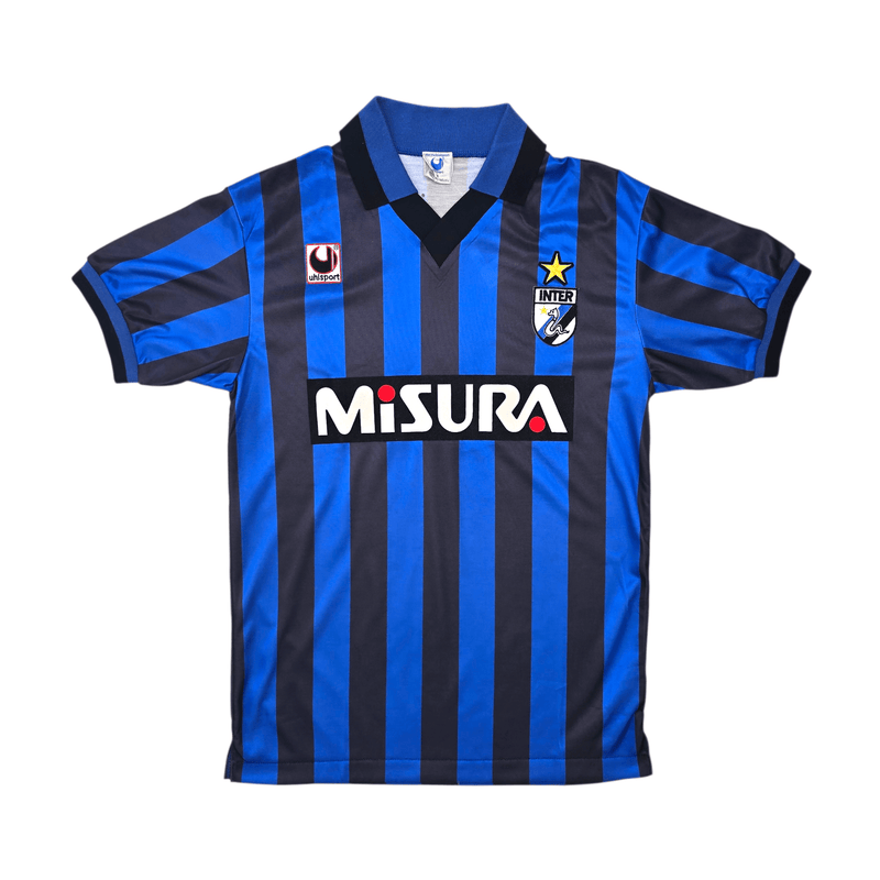1988/89 Inter Milan Home Football Shirt (M) Uhlsport - Football Finery - FF303317