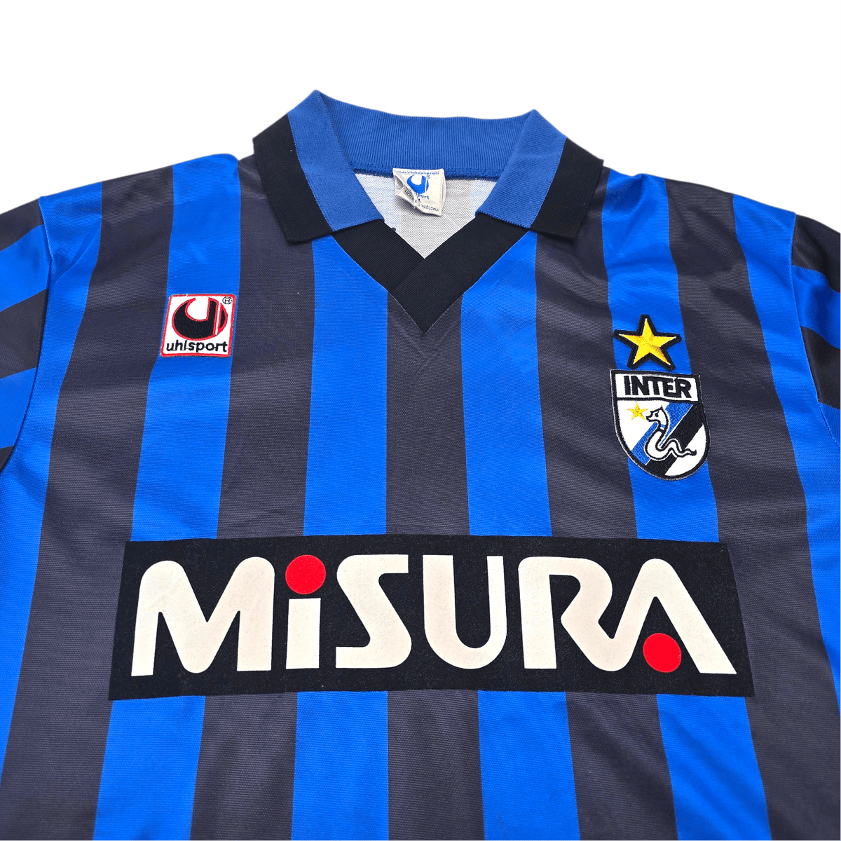 1988/89 Inter Milan Home Football Shirt (M) Uhlsport - Football Finery - FF303317