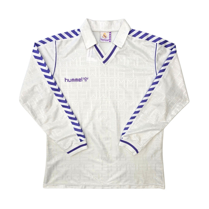 1988/89 Real Madrid Home Football Shirt (XL) Hummel - Football Finery - FF306478