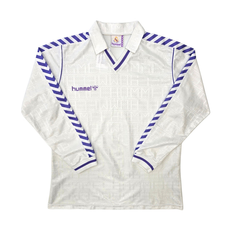 1988/89 Real Madrid Home Football Shirt (XL) Hummel - Football Finery - FF306478