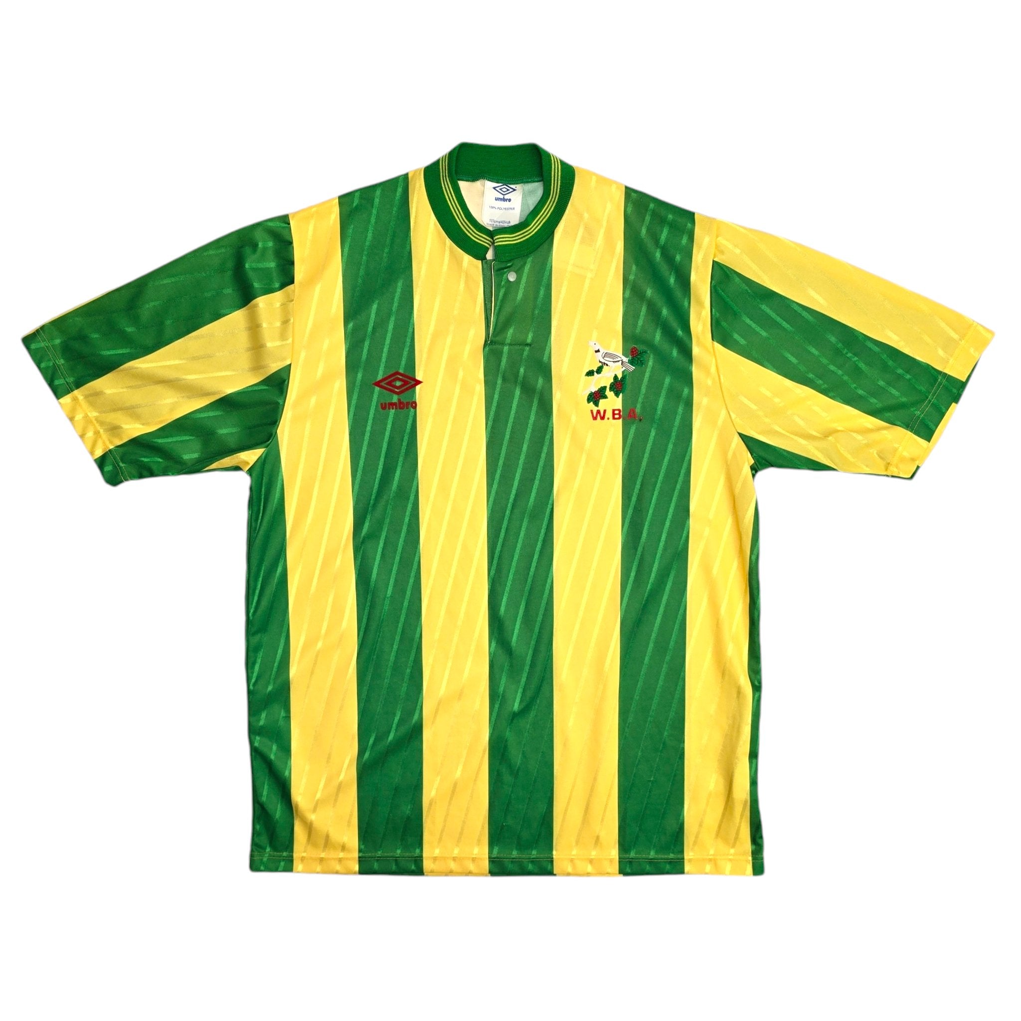 UMBRO WEST BROMWICH ALBION イングランドサッカーチーム 1988 89 West Bromwich Albion Away Football Shirt L Umbro