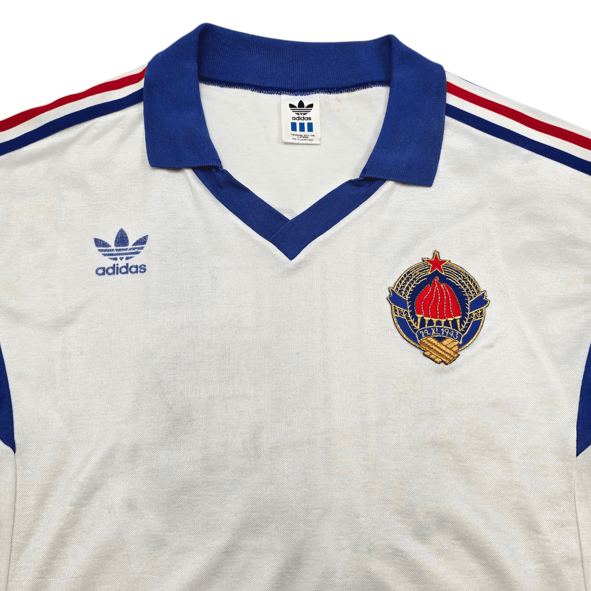 1988/89 Yugoslavia Away Football Shirt (L) Adidas (Upgraded Template) - Football Finery - FF303913
