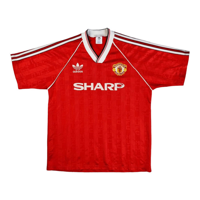 1988/90 Manchester United Home Football Shirt (L) Adidas - Football Finery - FF202819