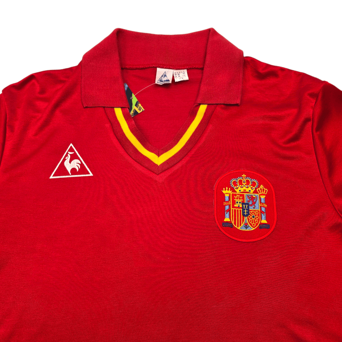 1988/90 Spain Home Football Shirt (L) Le Coq Sportif (Upgraded Template) - Football Finery - FF303925