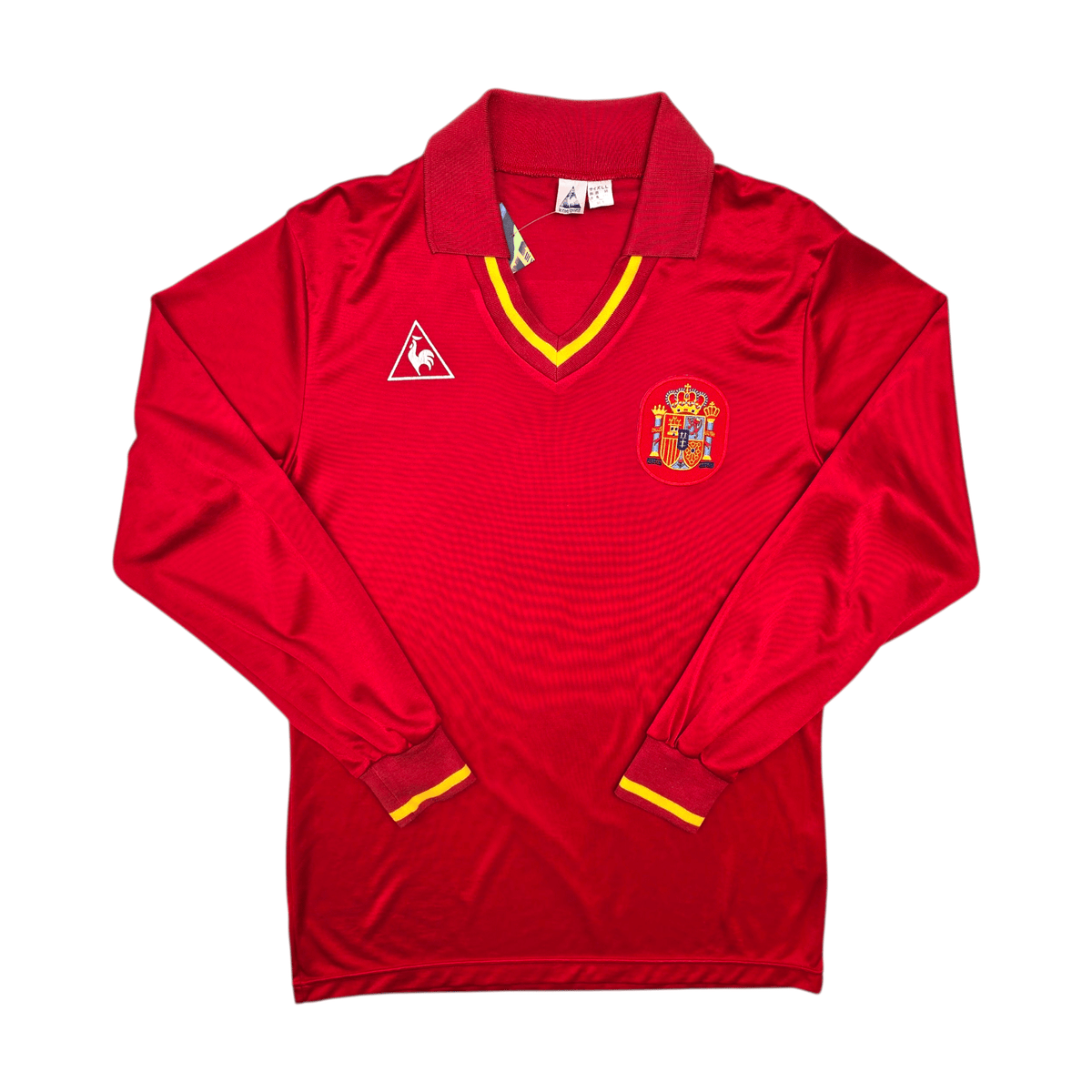 1988/90 Spain Home Football Shirt (L) Le Coq Sportif (Upgraded Template) - Football Finery - FF303925
