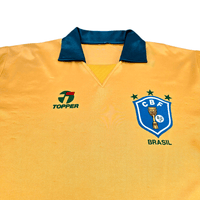 1988/91 Brazil Home Football Shirt (XL) Topper - Football Finery - FF302036
