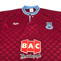 1989/90 West Ham United Home Football Shirt (L) Bukta - Football Finery - FF301302