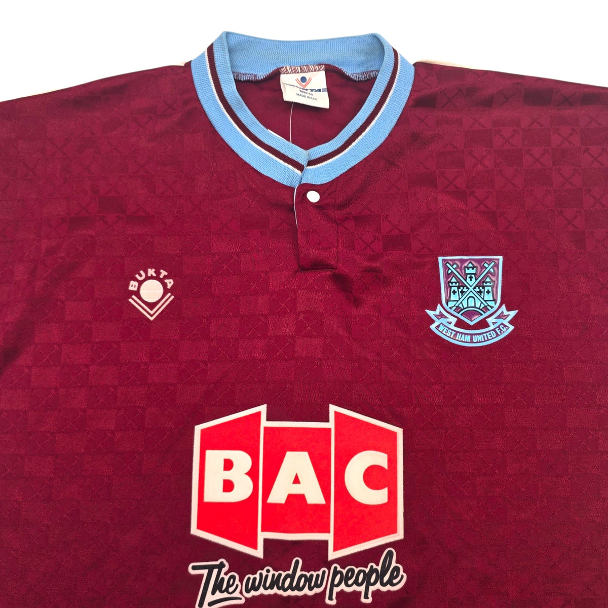 1989/90 West Ham United Home Football Shirt (L) Bukta - Football Finery - FF306532