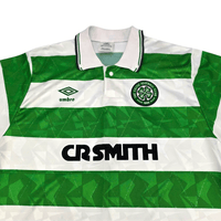 1989/91 Celtic Home Football Shirt (XL) Umbro - Football Finery - FF300462