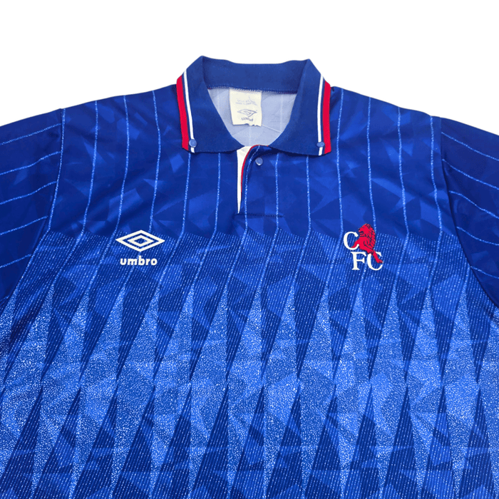 1989/91 Chelsea Home Football Shirt (L) Umbro - Football Finery - FF303087
