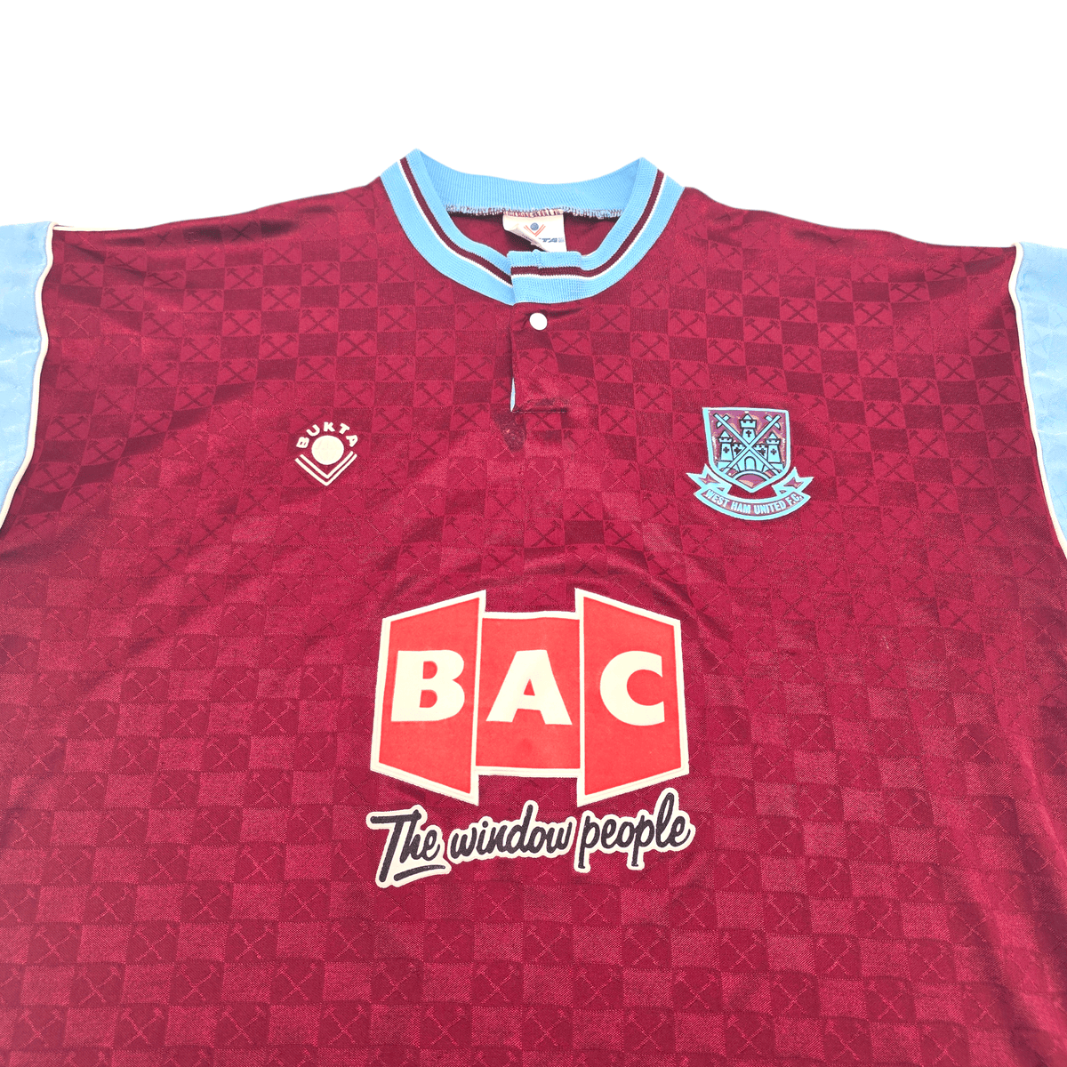 1989/91 West Ham United Home Football Shirt (L) Bukta - Football Finery - FF303003