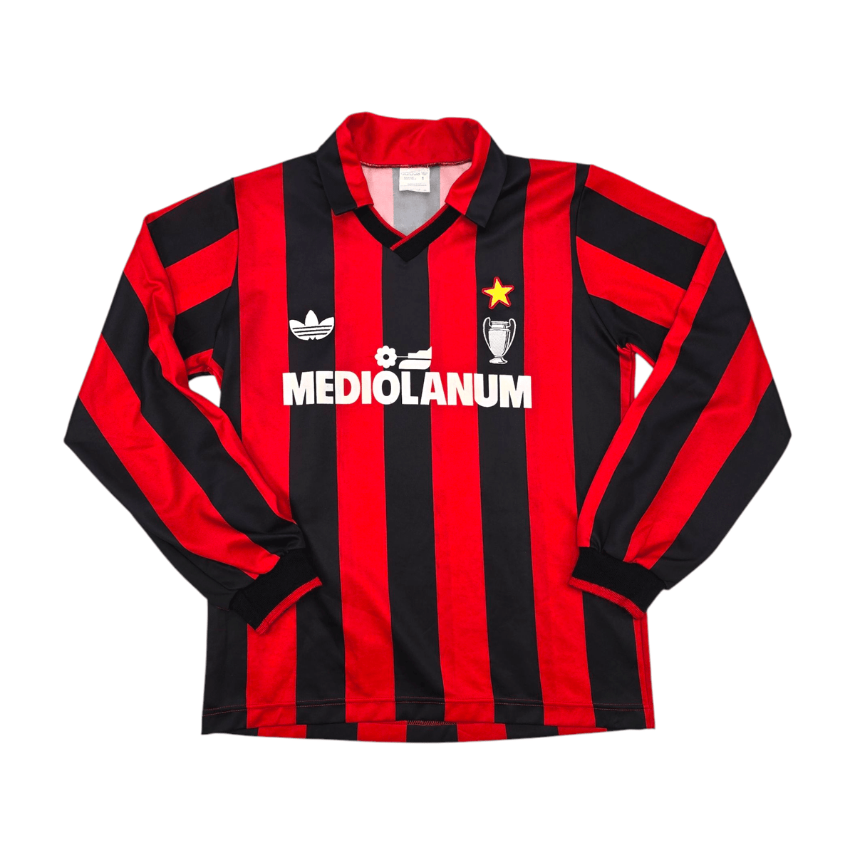 1990/91 AC Milan Home Football Shirt (S) Adidas #3 (Maldini) - Football Finery - FF300921