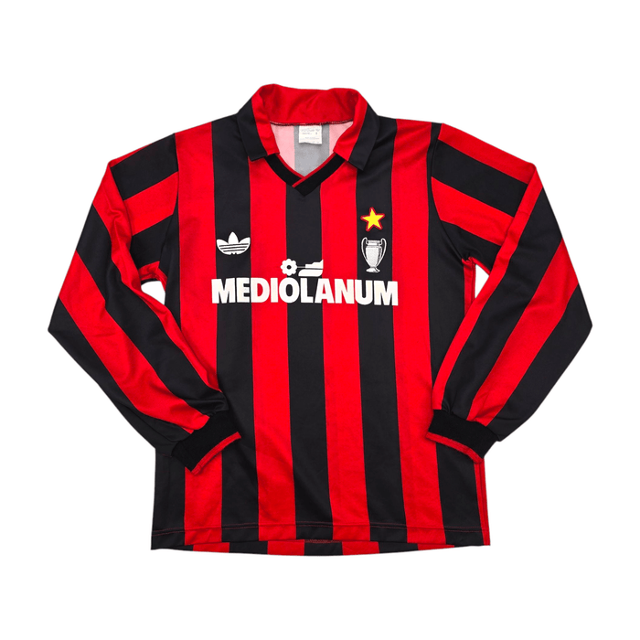 1990/91 AC Milan Home Football Shirt (S) Adidas #3 (Maldini) - Football Finery - FF300921