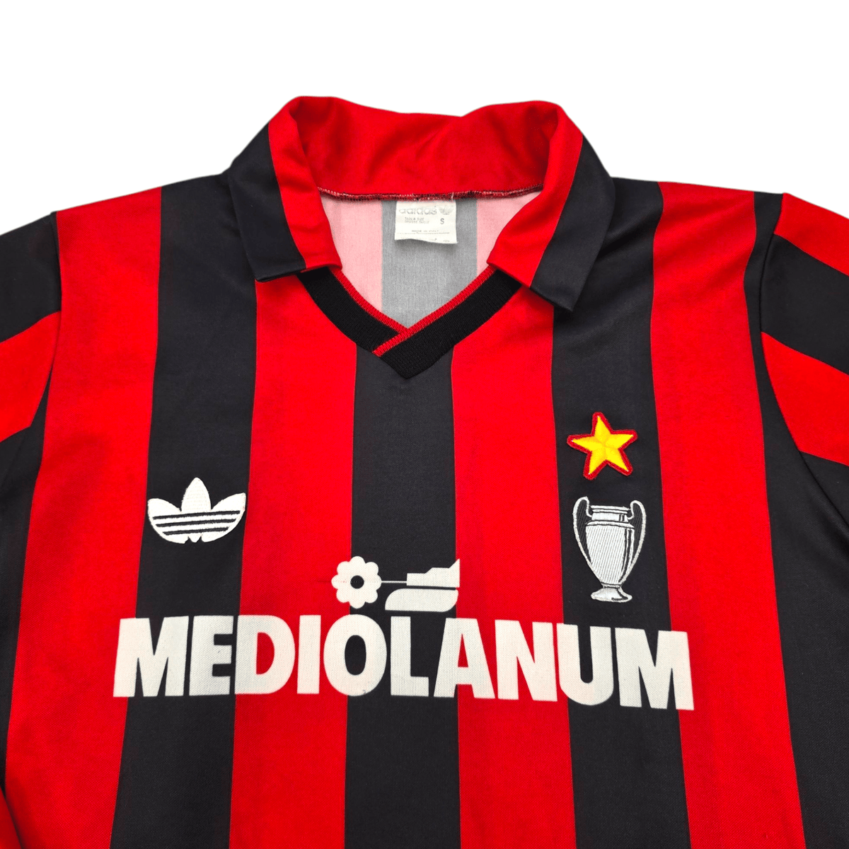 1990/91 AC Milan Home Football Shirt (S) Adidas #3 (Maldini) - Football Finery - FF300921
