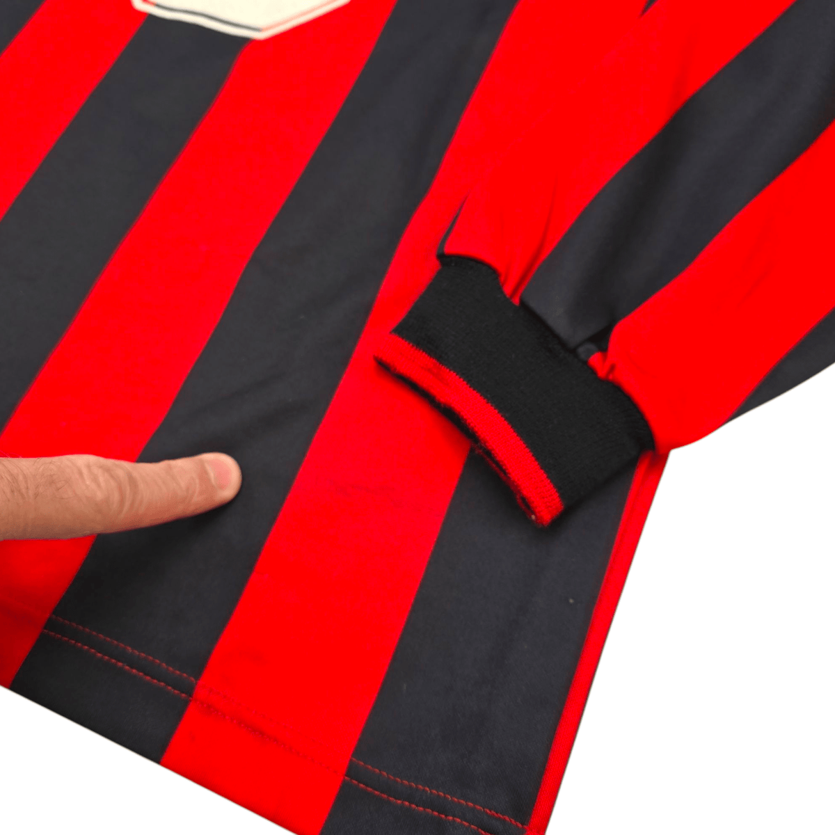 1990/91 AC Milan Home Football Shirt (S) Adidas #3 (Maldini) - Football Finery - FF300921